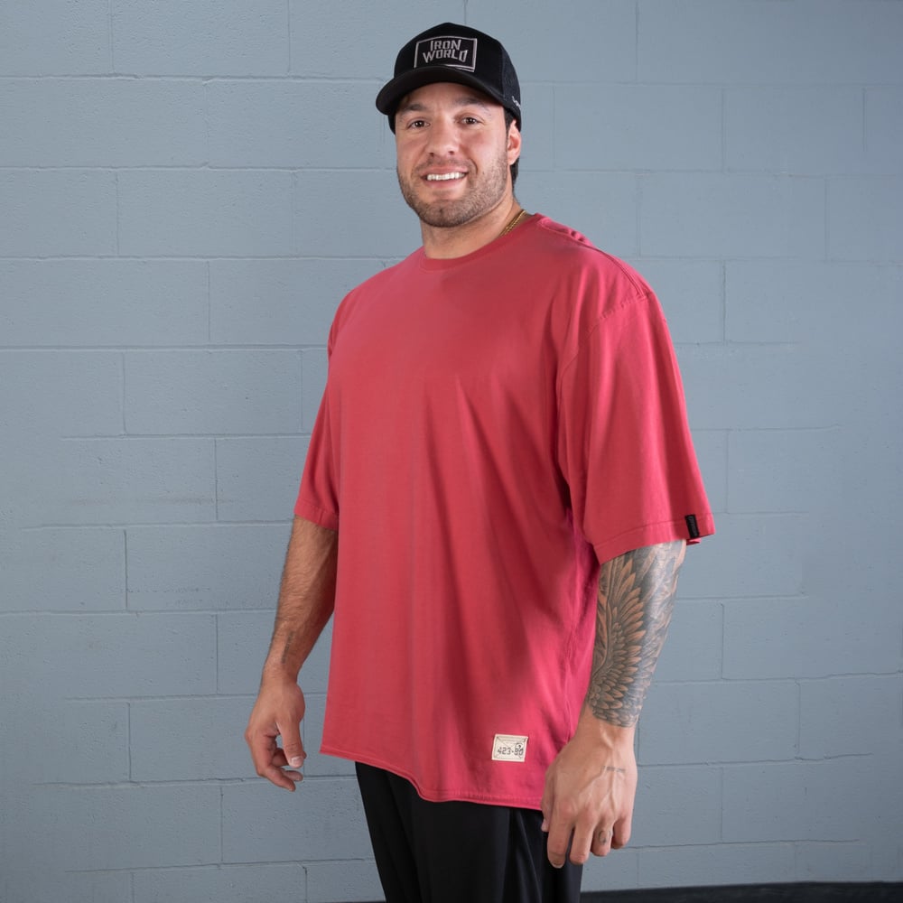 GASP Vintage Iron Tee Washed Chili Red